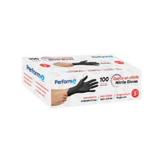 Image sur Gants de nitrile jetables noir 5 mil - Petit